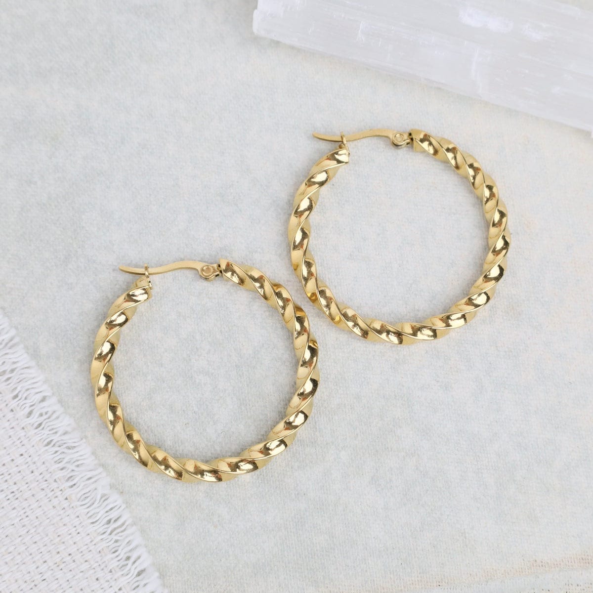 EAR-GPL ELEA // The Ancient hoop earrings - 18k gold plate