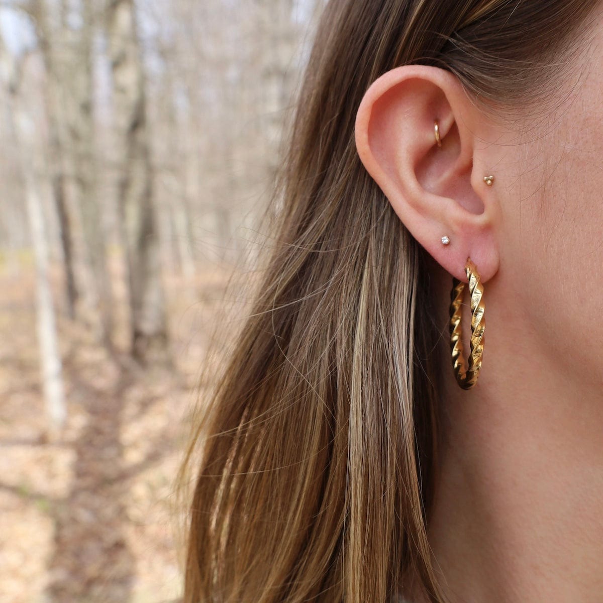 EAR-GPL ELEA // The Ancient hoop earrings - 18k gold plate