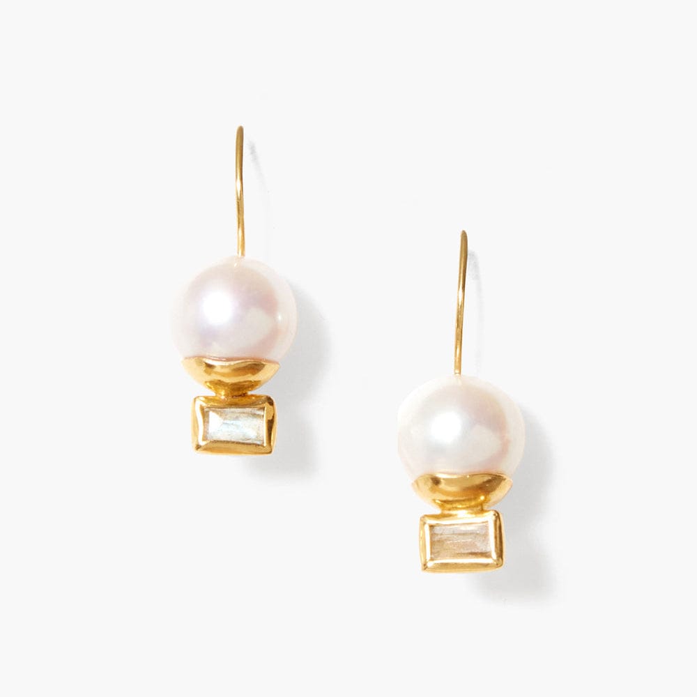 EAR-GPL Elena Drop Earrings White Pearl Mix