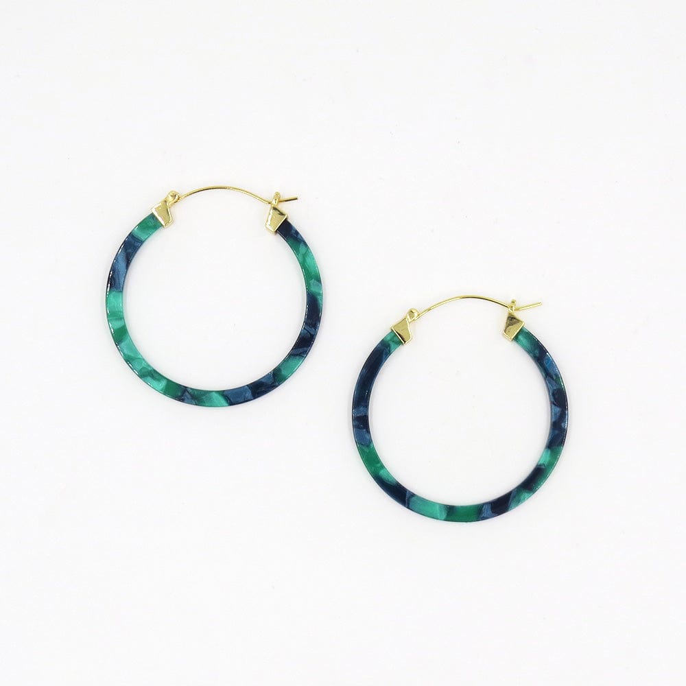 
                      
                        EAR-GPL EMERALD RESIN HOOP EARRING 50mm
                      
                    