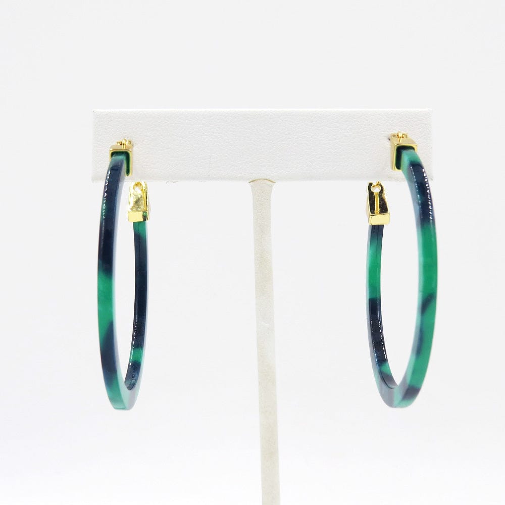 
                      
                        EAR-GPL EMERALD RESIN HOOP EARRING 50mm
                      
                    