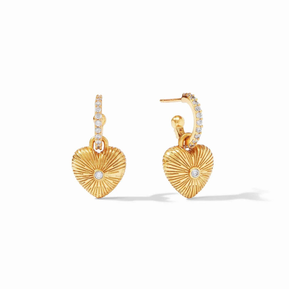 EAR-GPL Esme Heart Hoop & Charm Earrings