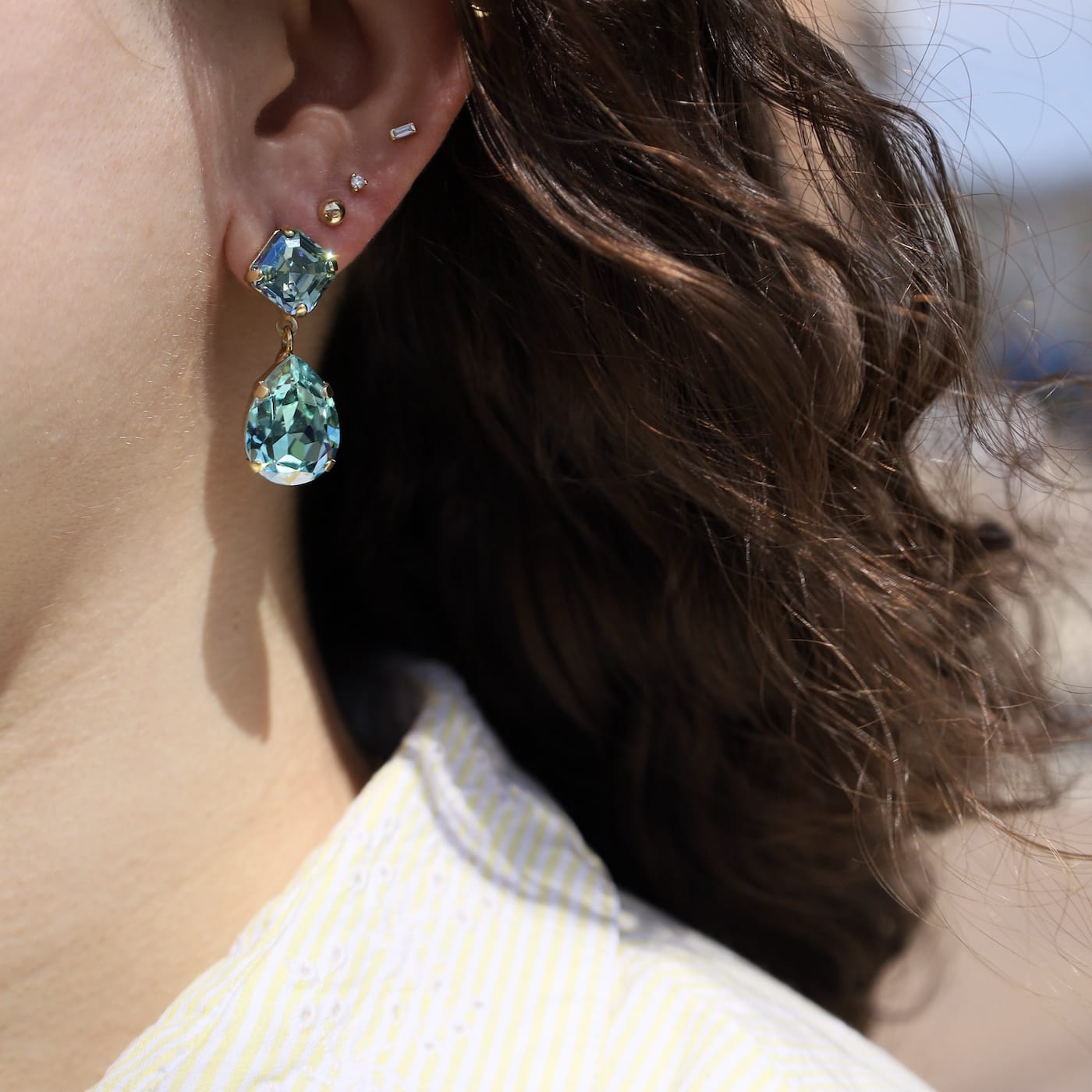 EAR-GPL Estelle Earrings - Light Turquoise
