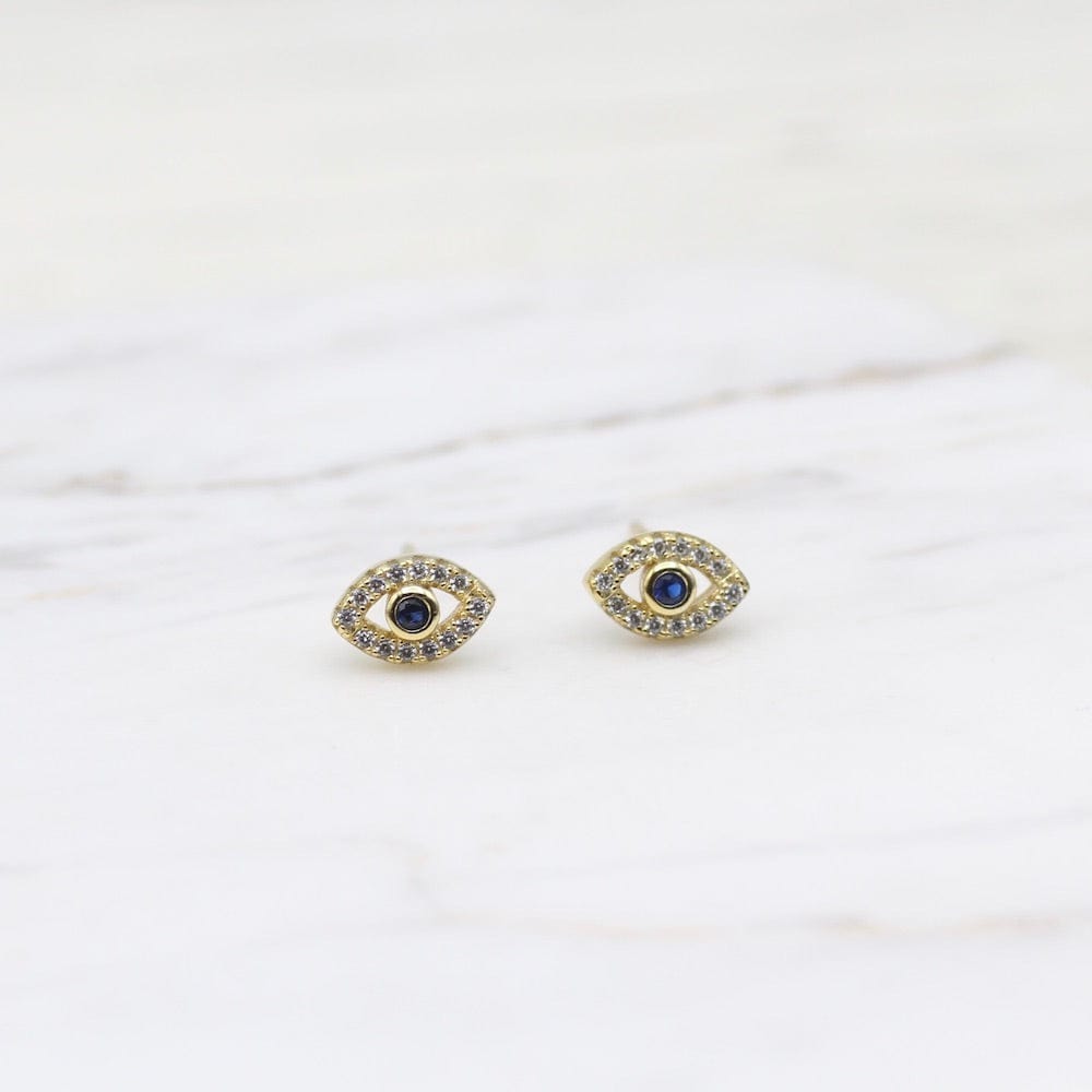 
                      
                        EAR-GPL Evil Eye Studs in 14K Gold Plated Sterling Silver
                      
                    