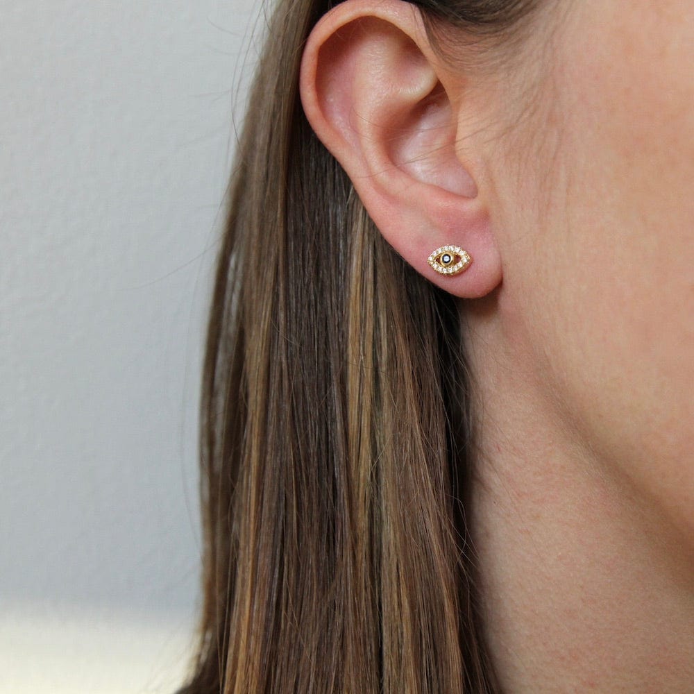 
                      
                        EAR-GPL Evil Eye Studs in 14K Gold Plated Sterling Silver
                      
                    