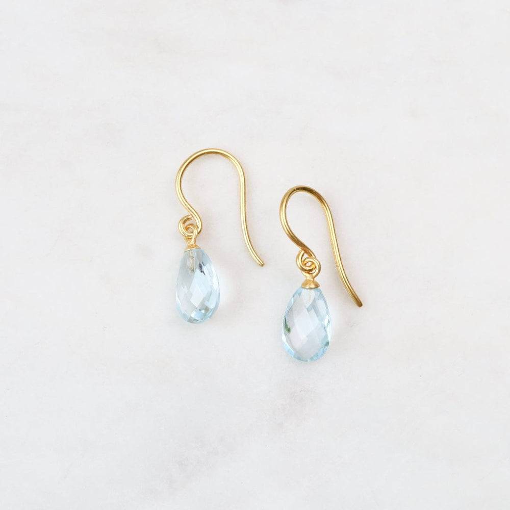 EAR-GPL Faceted Blue Topaz Earrings