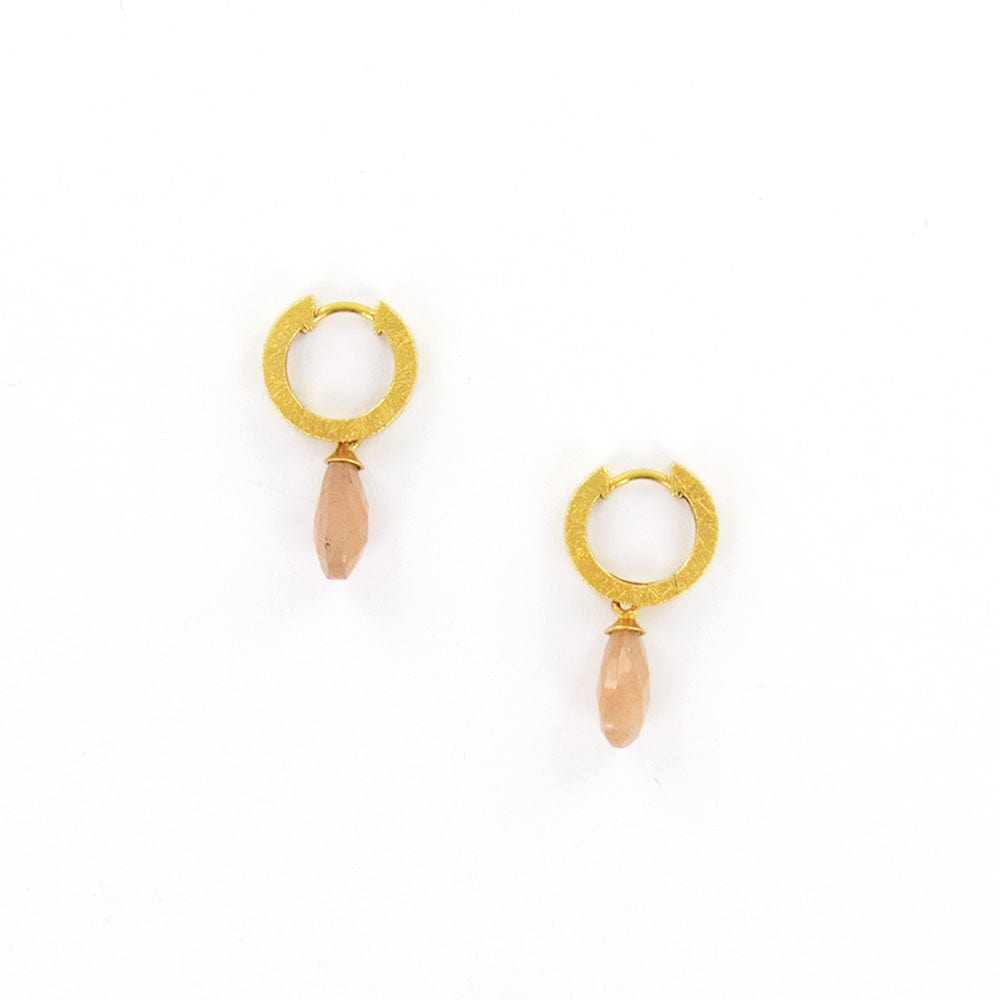 
                      
                        EAR-GPL Faceted Peach Moonstone Huggie Hoop Earrings
                      
                    