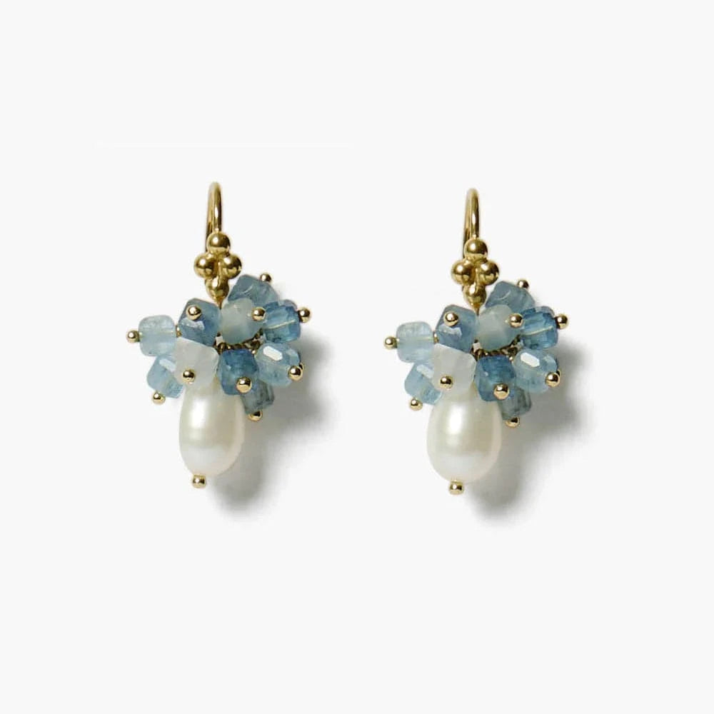 EAR-GPL Firework Earrings Aquamarine