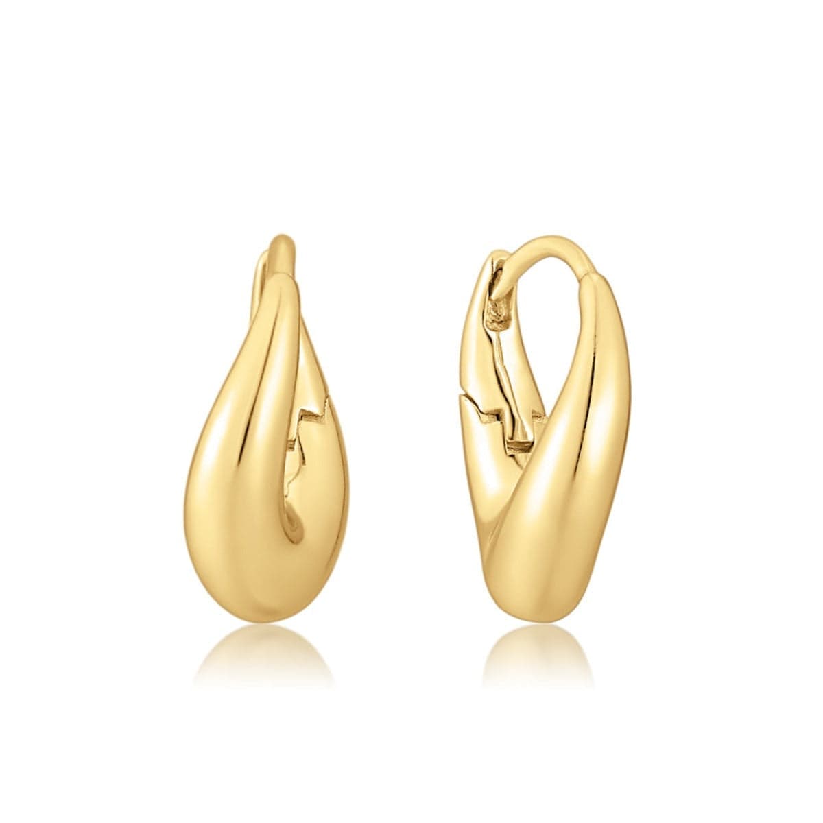EAR-GPL Fluid Huggie Hoop Earrings