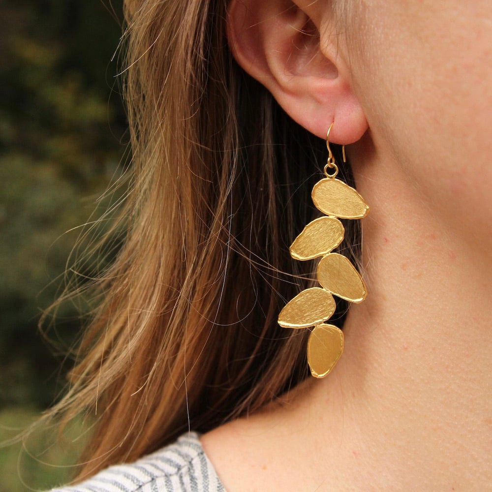 EAR-GPL Folium Small Leaves Earring