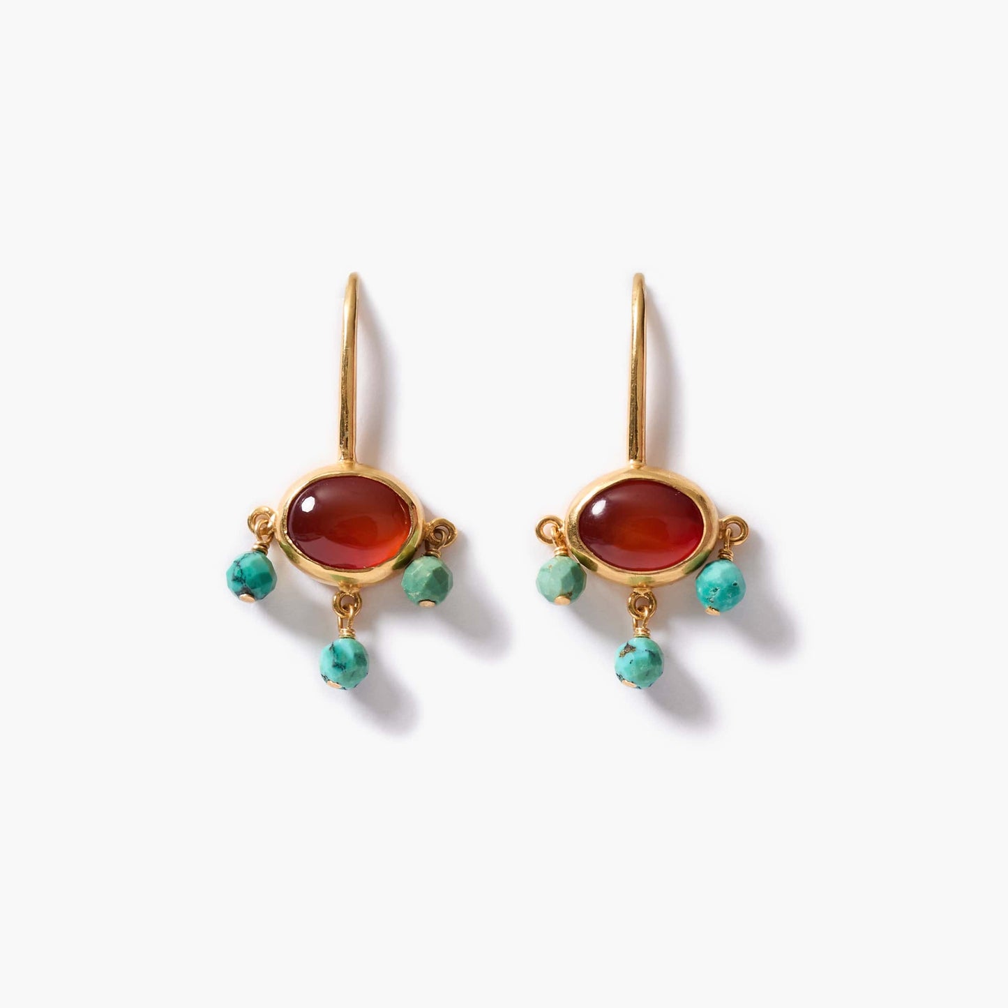 EAR-GPL Four Winds Earrings - Carnelian