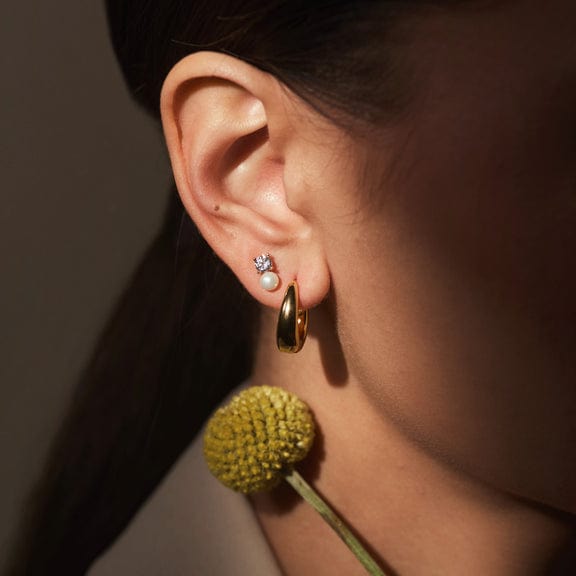 EAR-GPL Francine Gold Stud Earrings