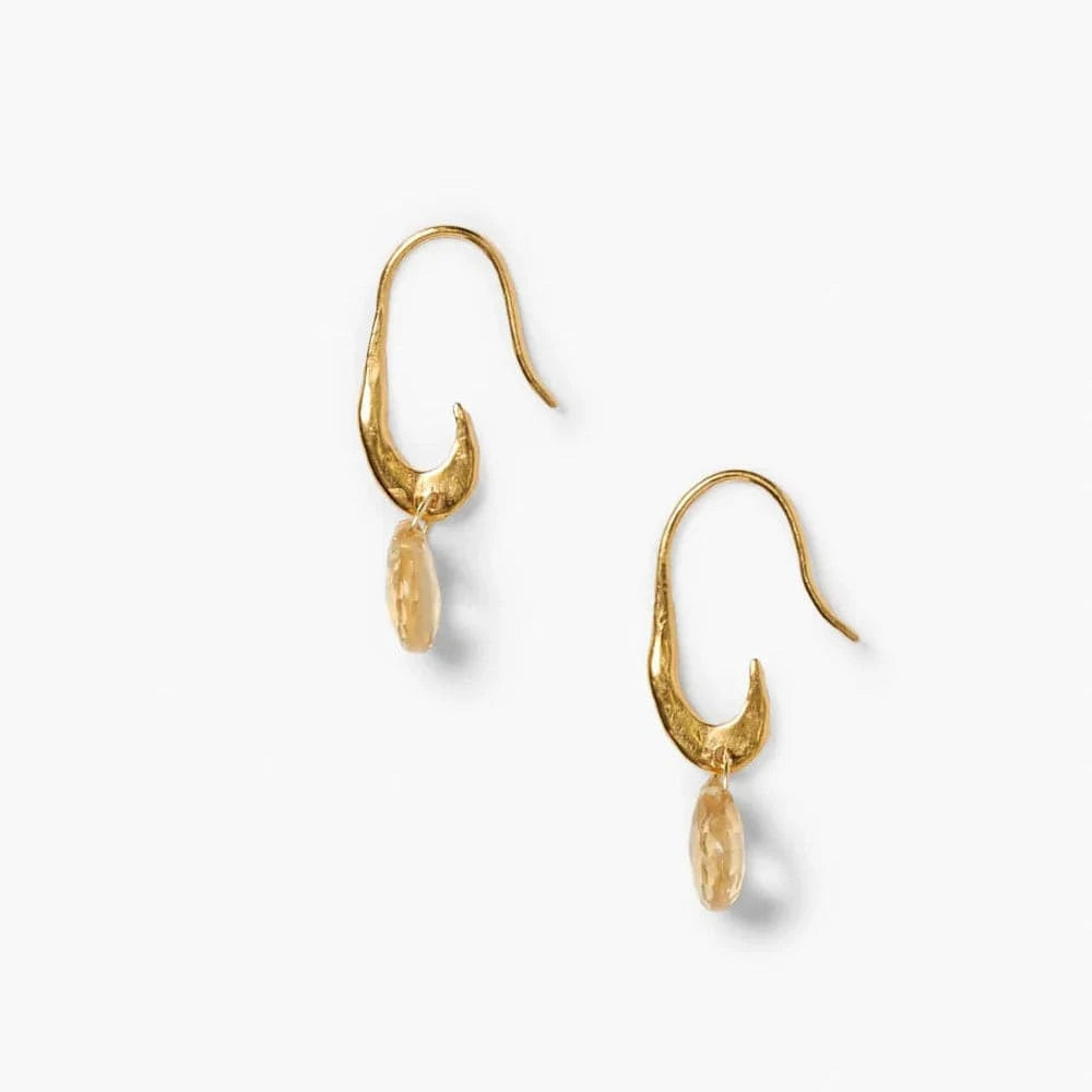 EAR-GPL Gala Crescent Earrings Mini Citrine
