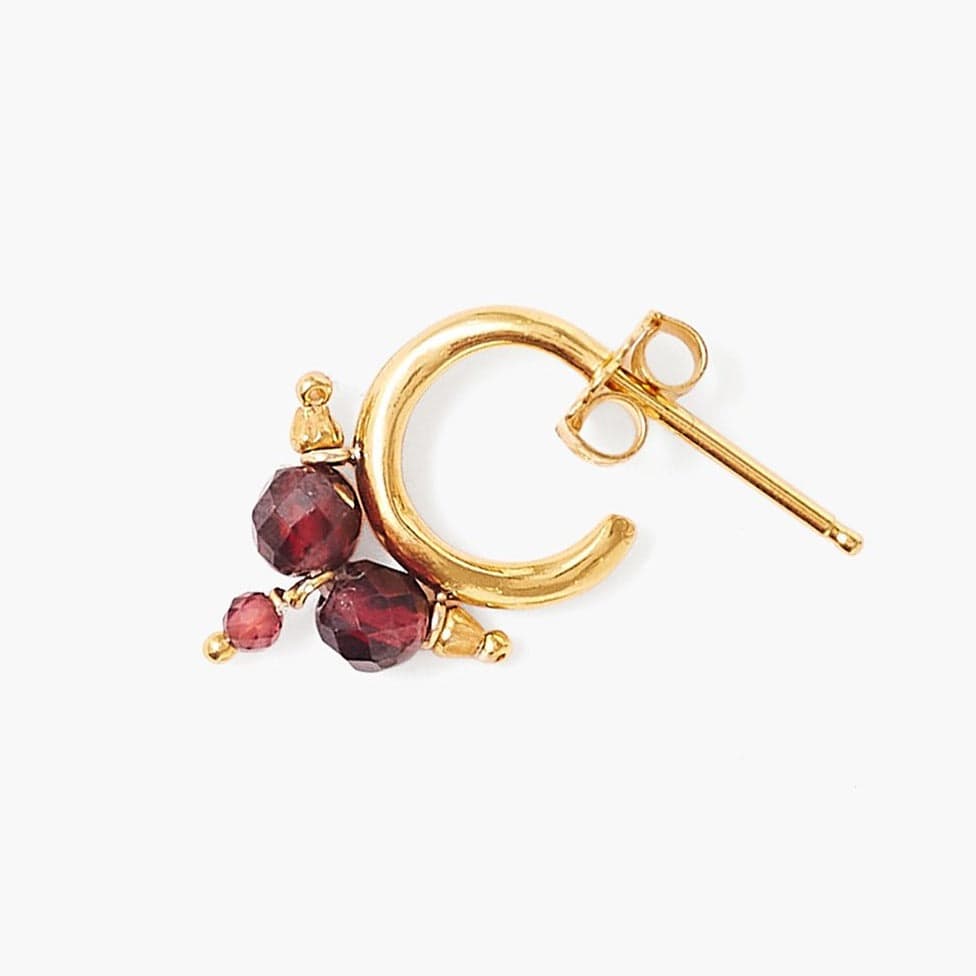 
                      
                        EAR-GPL Garnet and Gold Pyramid Hoops
                      
                    