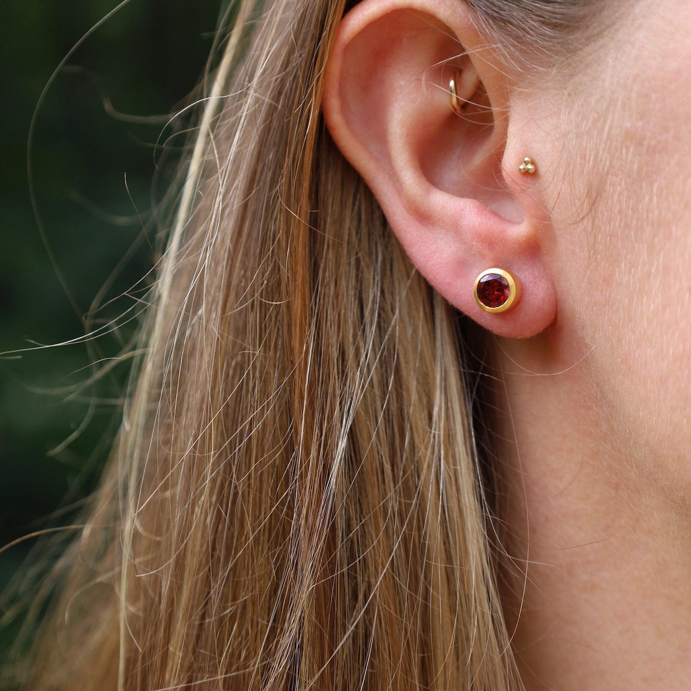 EAR-GPL Garnet Stud Earrings