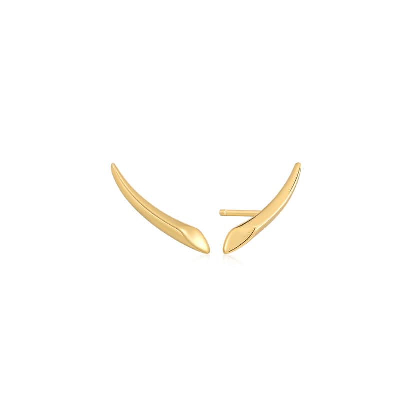 EAR-GPL Gold Arrow Climber Stud Earrings