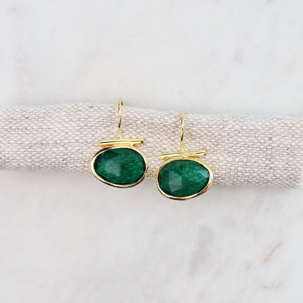 
                      
                        EAR-GPL Gold Bar Earring Green Tourmaline
                      
                    