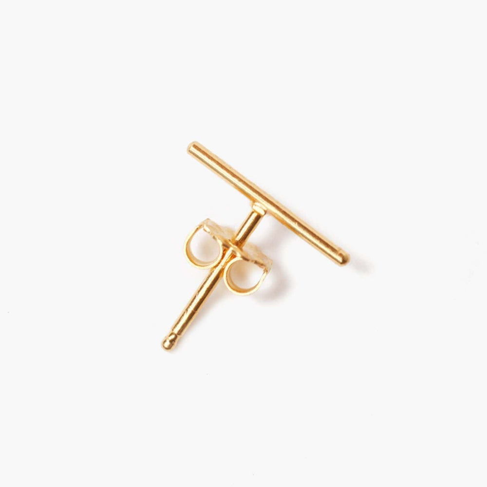 EAR-GPL Gold Bar Stud Earrings