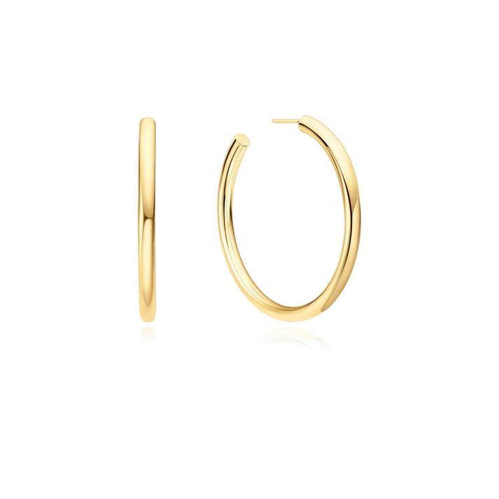 EAR-GPL Gold Classic Tube Oversized Huggie Hoop Earrings