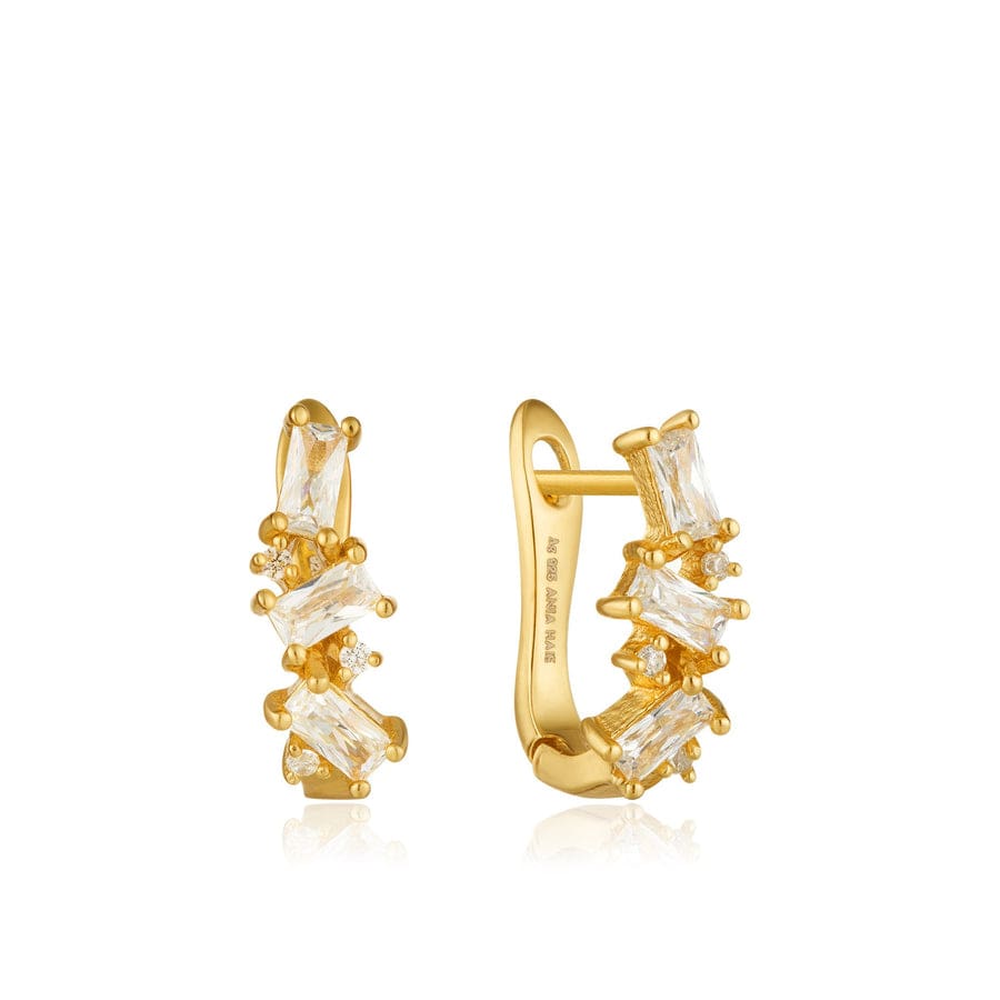 EAR-GPL Gold Cluster Huggie Earrings