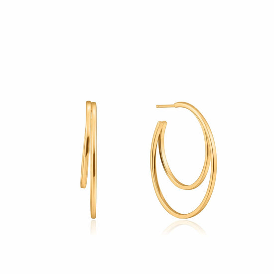 EAR-GPL Gold Crescent Hoop Earrings