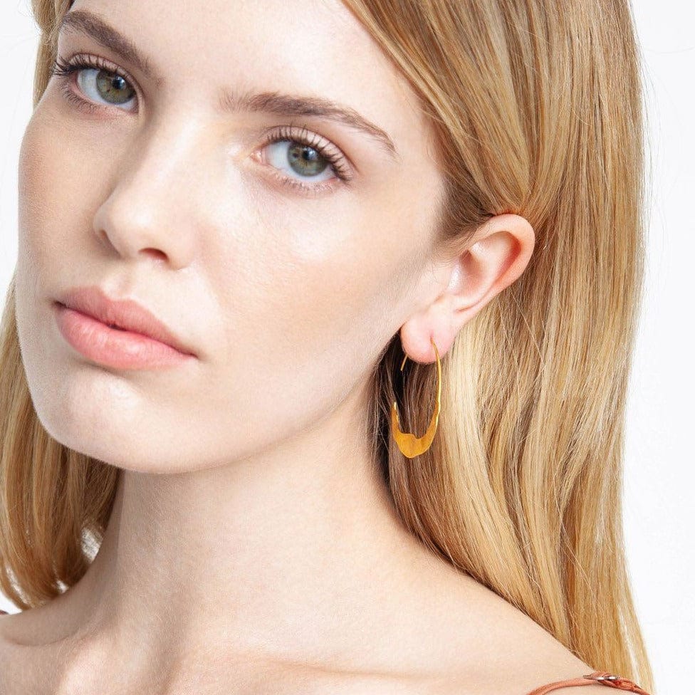 EAR-GPL Gold Crescent Moon Hoops