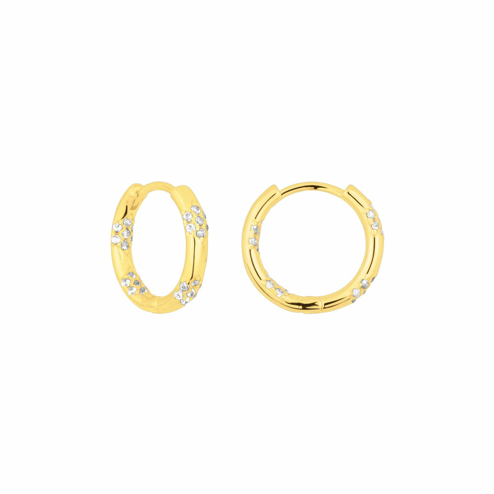 
                      
                        EAR-GPL Gold Delia Scattered Pave Huggie Hoops
                      
                    