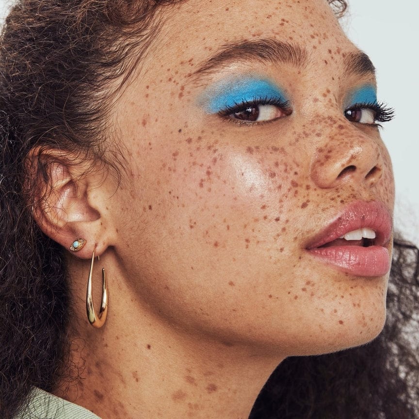 EAR-GPL Gold Fluid Hoop Earrings