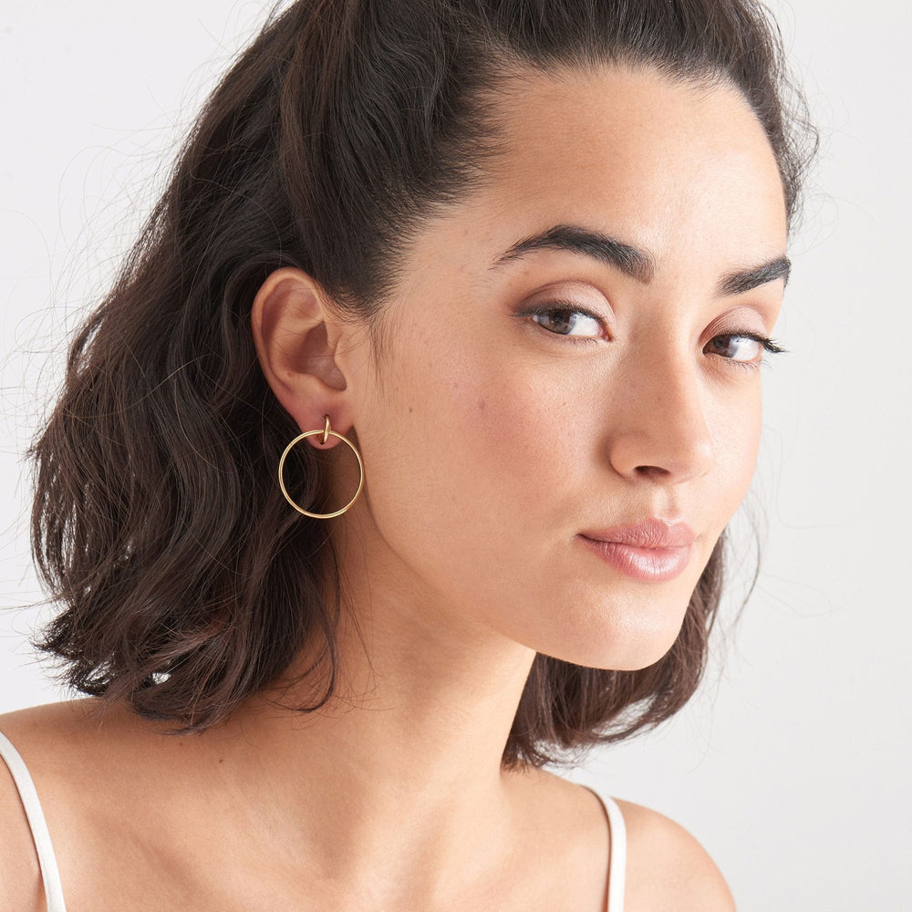 EAR-GPL Gold Front Hoop Earrings