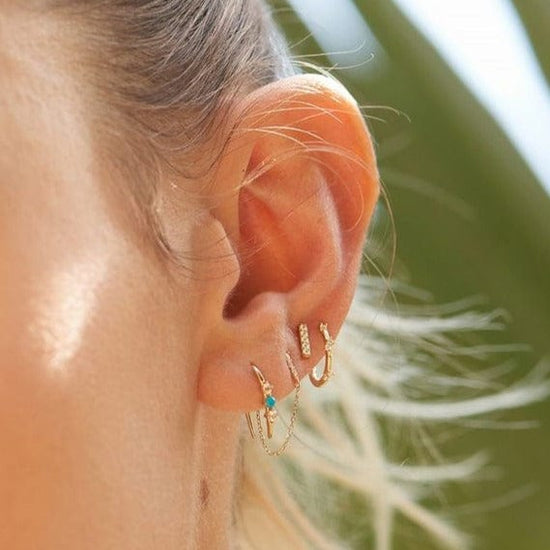 EAR-GPL Gold Glam Bar Stud Earrings