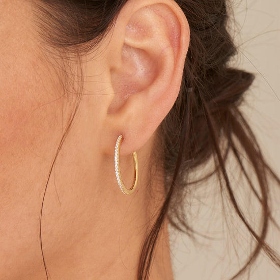 EAR-GPL Gold Glam Hoop Earrings