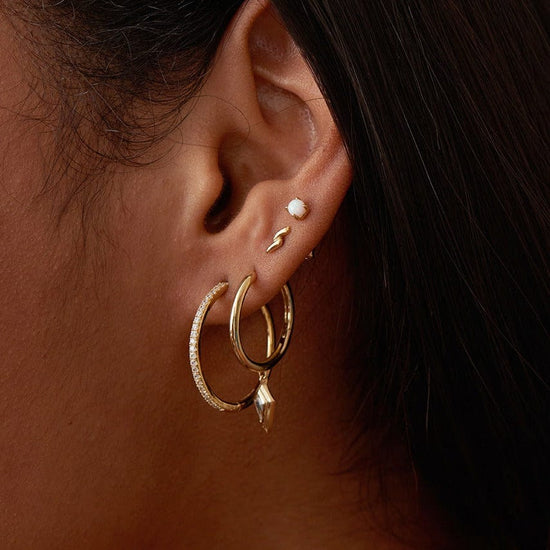 EAR-GPL Gold Glam Hoop Earrings