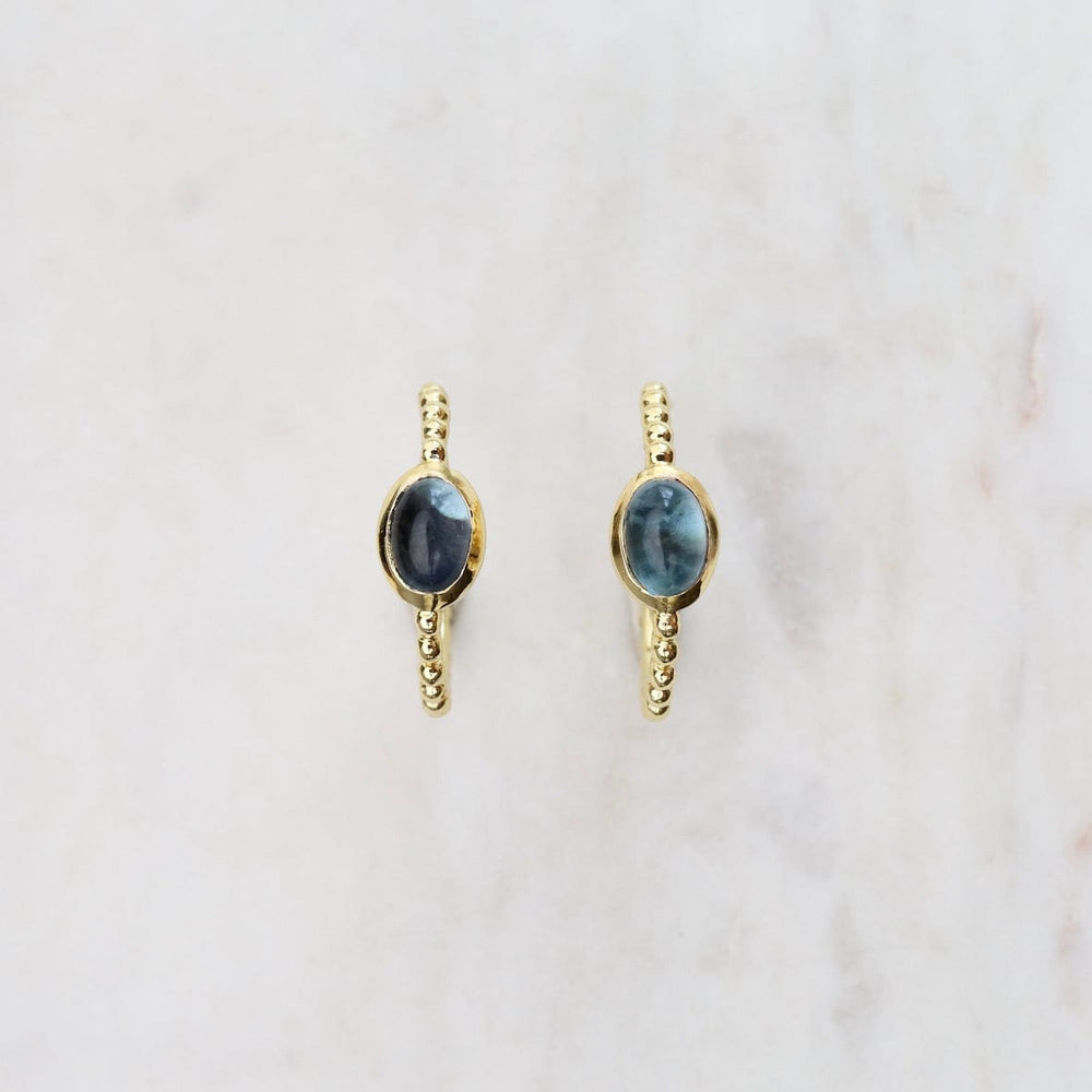 
                      
                        EAR-GPL Gold Hoop Earrings with Blue Iolite
                      
                    