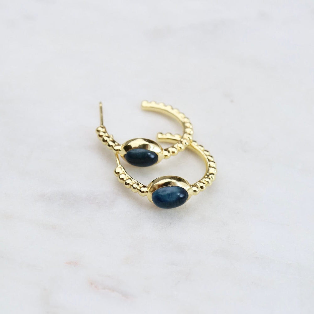 
                      
                        EAR-GPL Gold Hoop Earrings with Blue Iolite
                      
                    