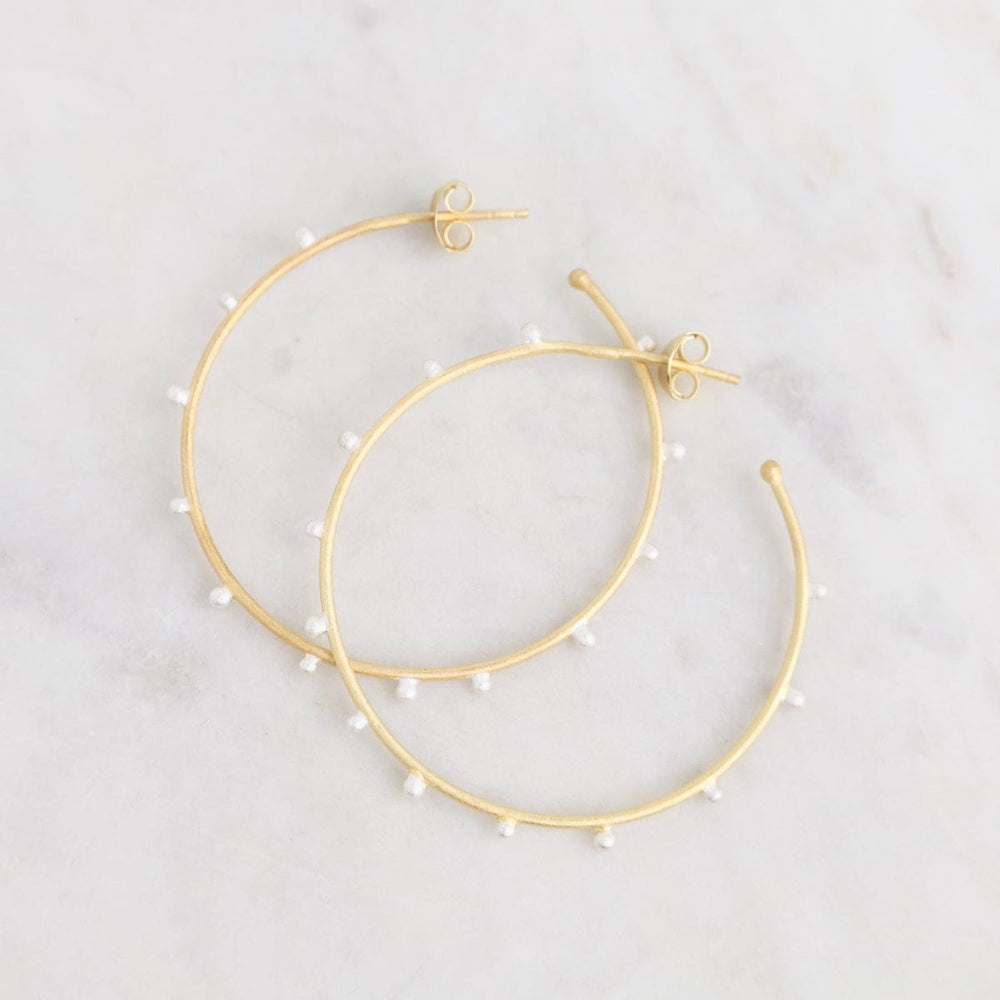 
                      
                        EAR-GPL Gold Hoops with Silver Beads
                      
                    