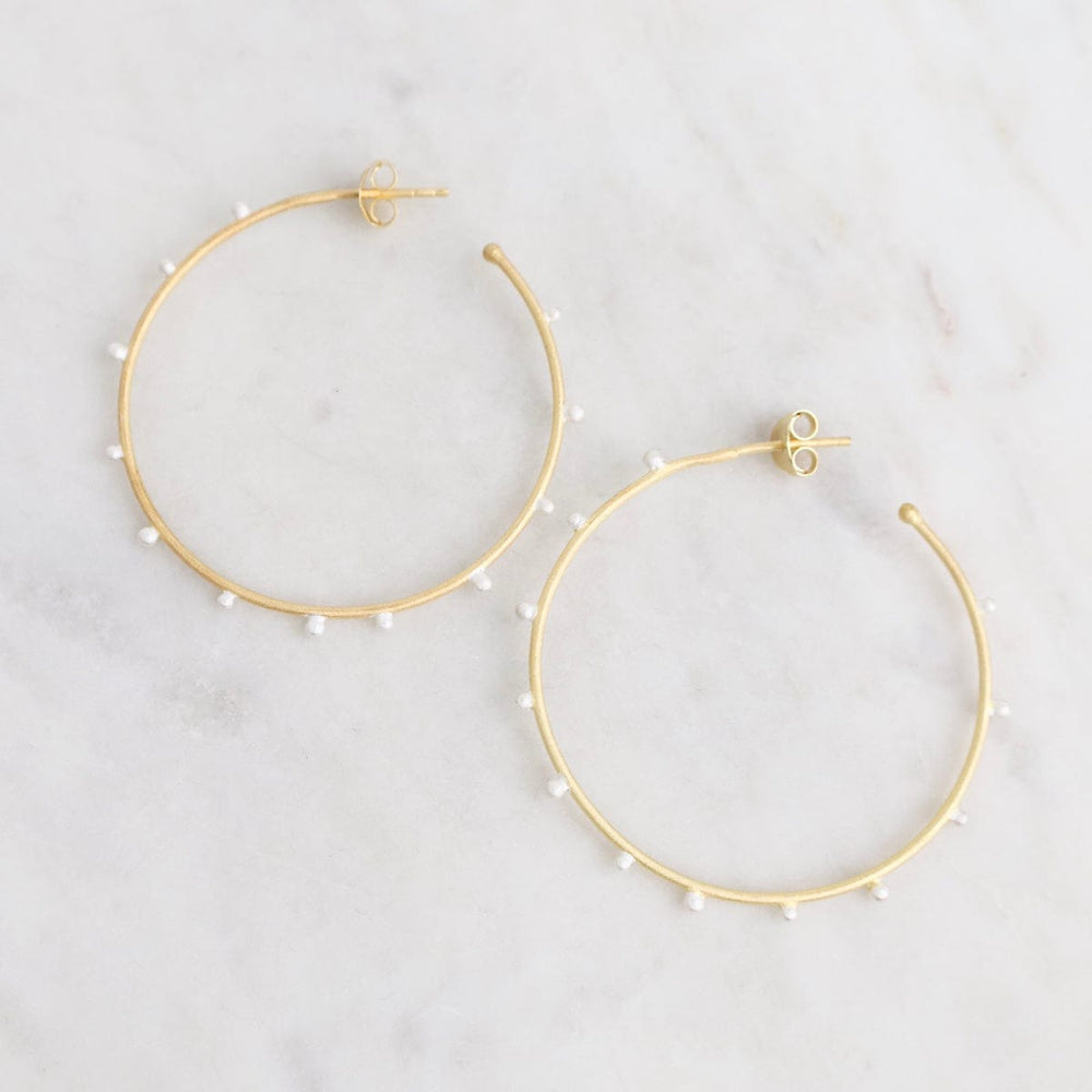 
                      
                        EAR-GPL Gold Hoops with Silver Beads
                      
                    