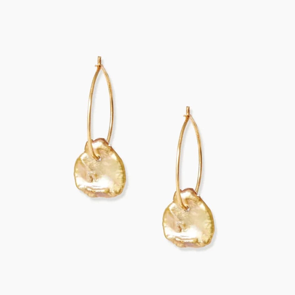 
                      
                        EAR-GPL Gold Keshi Pearl Coin Hoops
                      
                    