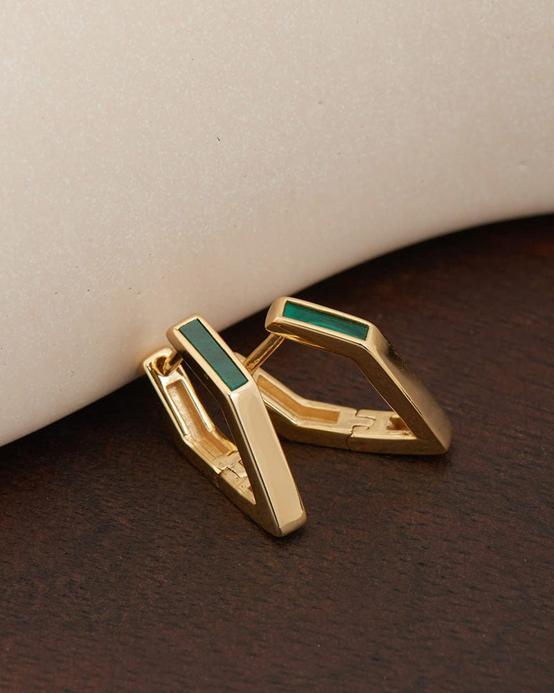 
                      
                        EAR-GPL Gold Malachite Angular Hoop Earrings
                      
                    