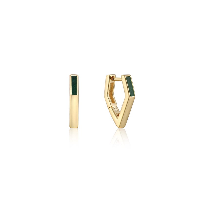 
                      
                        EAR-GPL Gold Malachite Angular Hoop Earrings
                      
                    