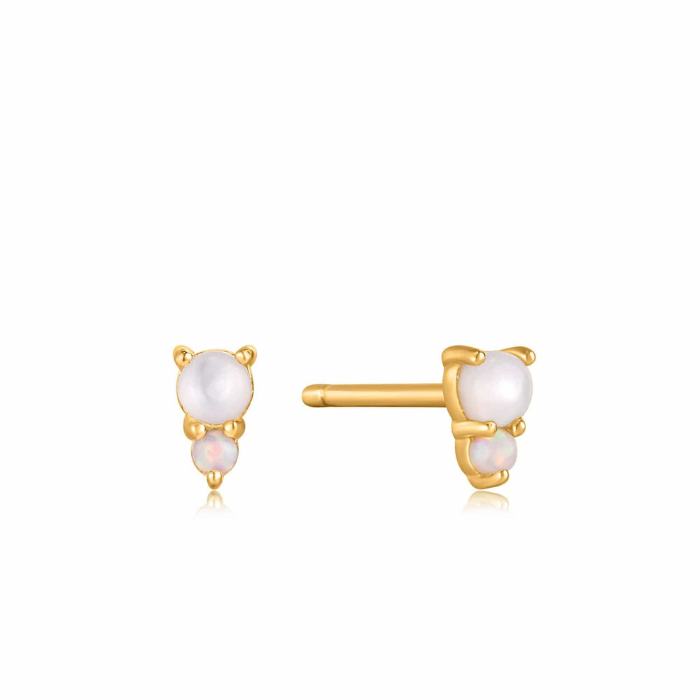 
                      
                        EAR-GPL Gold Mother of Pearl and Kyoto Opal Stud Earrings
                      
                    