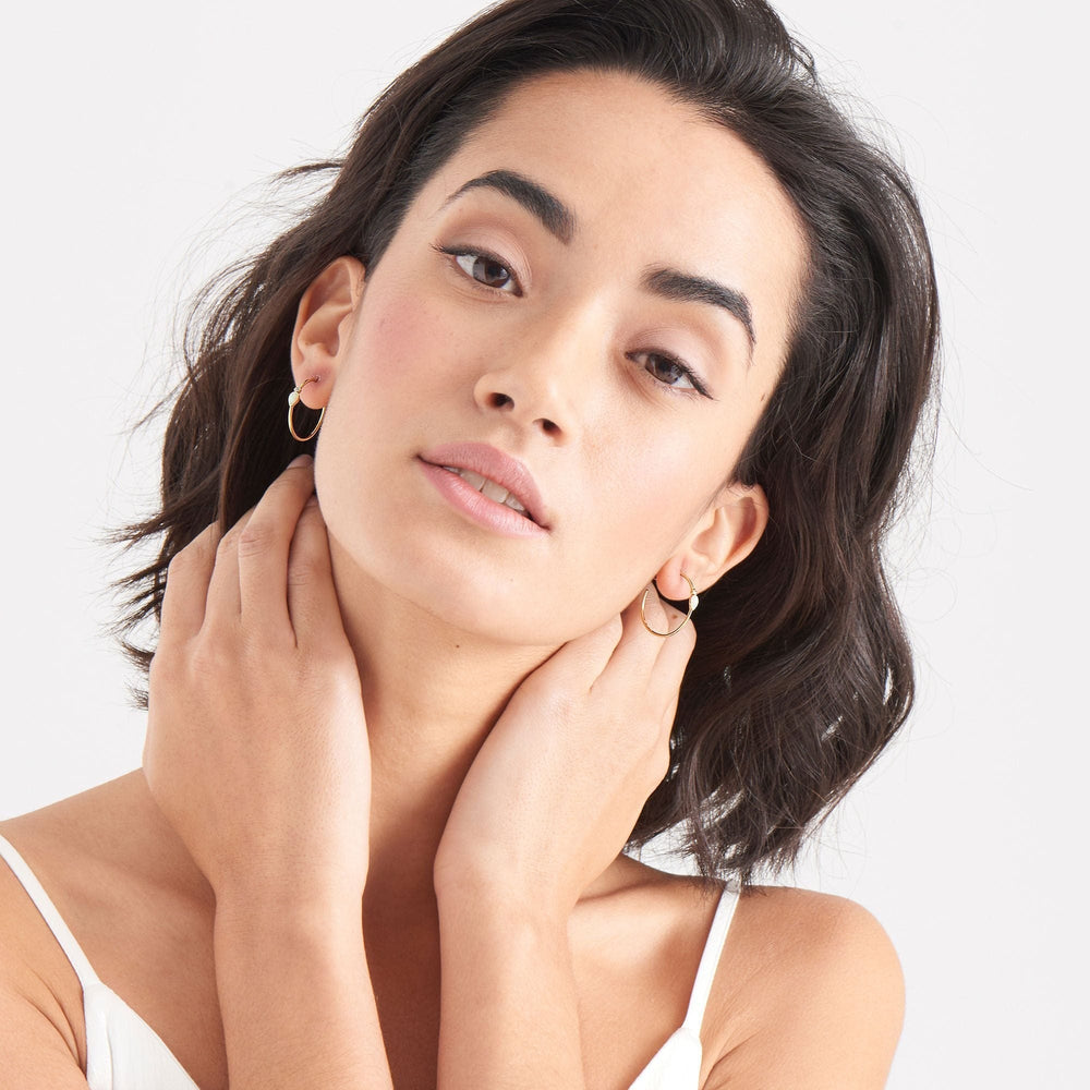 
                  
                    EAR-GPL Gold Opal Color Raindrop Hoop Earrings
                  
                