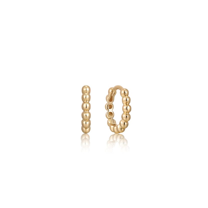 EAR-GPL Gold Orb Huggie Hoop Earrings