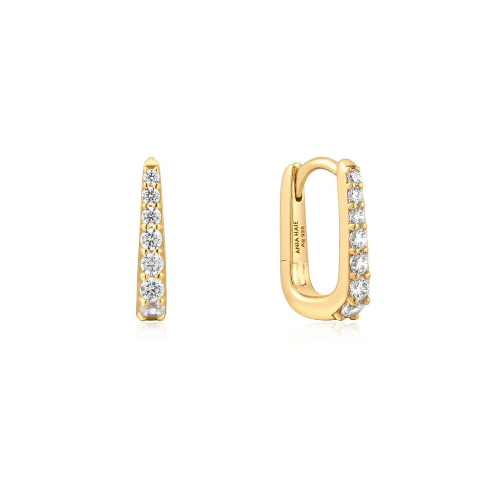 EAR-GPL Gold Oval Pave Huggies