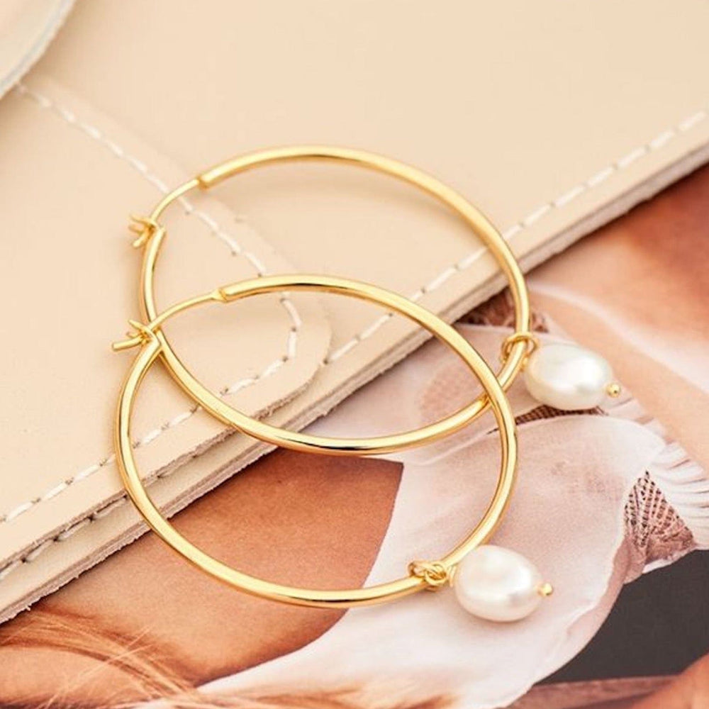 
                      
                        EAR-GPL Gold Pearl Hoop Earrings
                      
                    