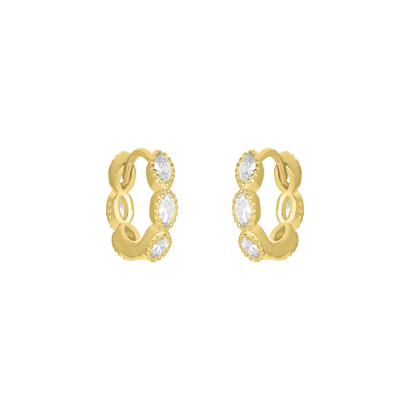 EAR-GPL Gold Plated Anna Huggie Hoops