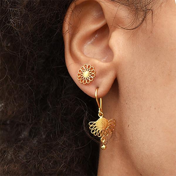 
                      
                        EAR-GPL Gold Plated Brass Filigree Flower Stud Earrings
                      
                    