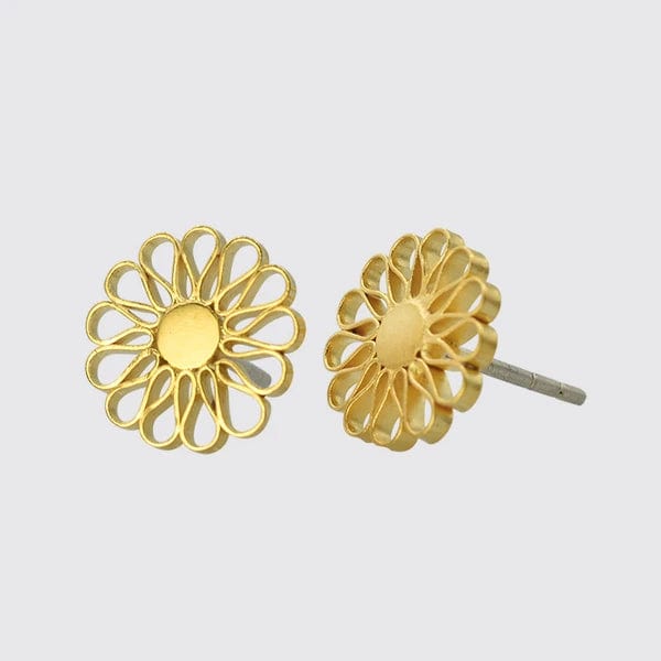 
                      
                        EAR-GPL Gold Plated Brass Filigree Flower Stud Earrings
                      
                    