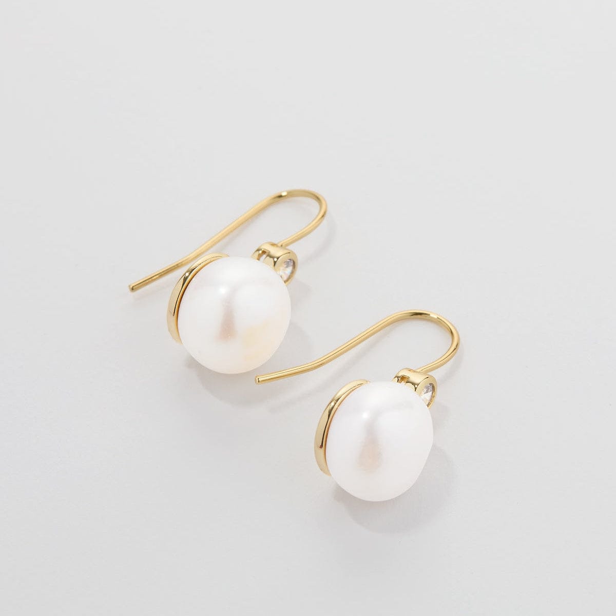 EAR-GPL Gold Plated By My Side Pearl Drop Earrings