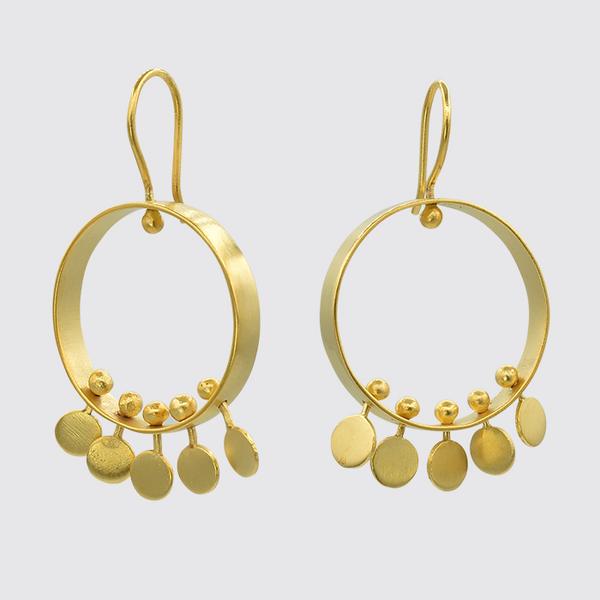 
                      
                        EAR-GPL Gold Plated Circle Mobile With Spinning Disc Drop Earrings
                      
                    