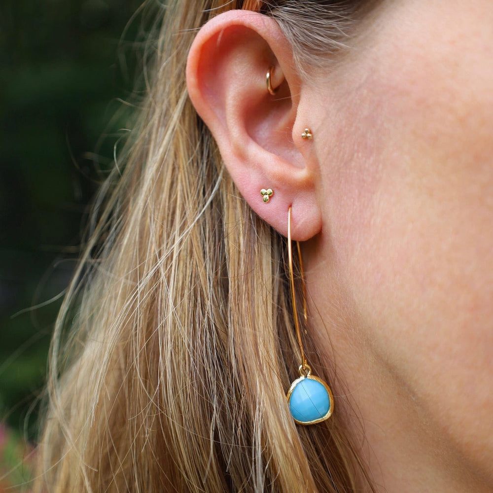 
                      
                        EAR-GPL Gold Plated Gem Dangle Earrings - Sky Blue
                      
                    